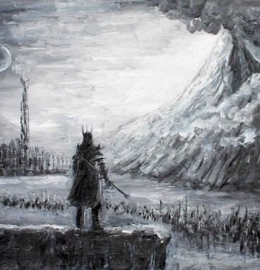 Handmade Sauron At Mordor Oil Painting Unique Lord Of The Rings Art