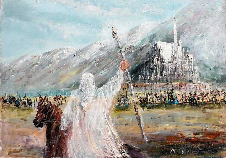 Gandalf Ride To Minas Tirith Wall Art - Gondor Canvas Print - GaleriFoton