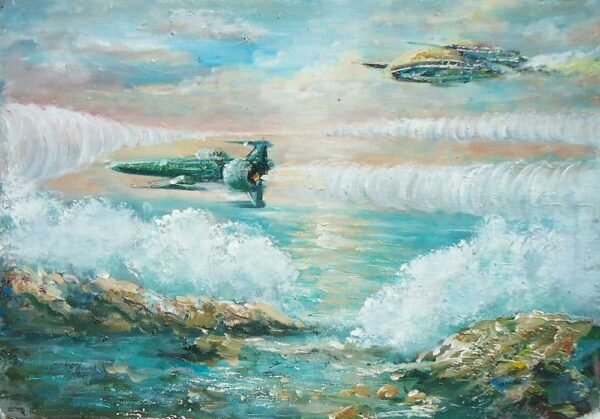 In The Clouds - X-Wing Fighter Canvas Print / Wall Art by hot Naci Caba