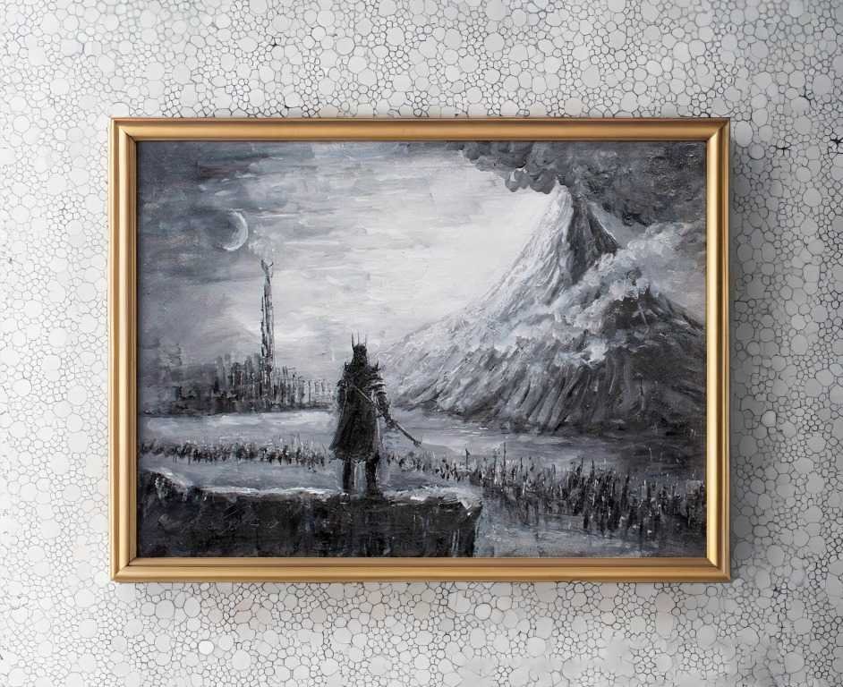 Cheapest Sauron Canvas Print - Land of Shadow Mordor Giclee Print - LOTR Themed Wall Art