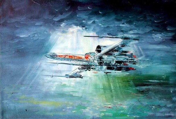 In The Clouds - X-Wing Fighter Canvas Print / Wall Art by hot Naci Caba