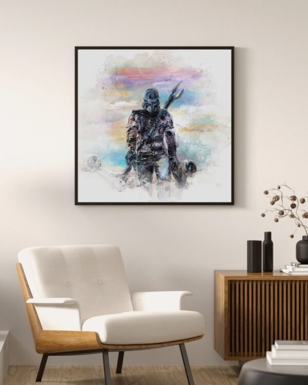 Onderscheppen Vruchtbaar honing The Mandalorian Canvas Art Print - Star Wars Gift - GaleriFoton