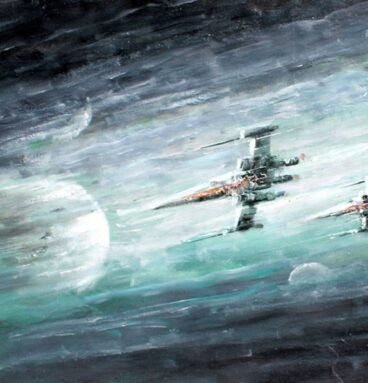 X-Wings Canvas Print on sale & Handmade Painting - Star Wars Themed Sci Fi Art