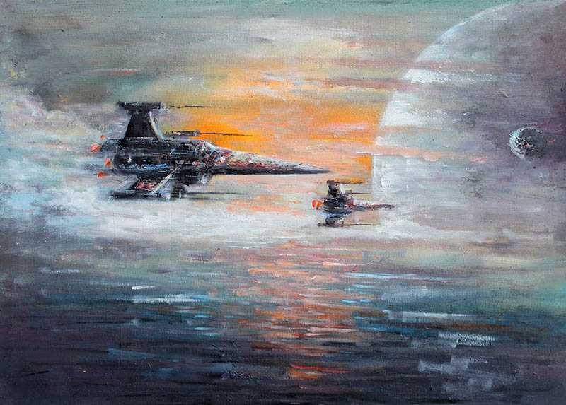 4 Pack Painting by Number Kits On Canvas Star War Oil Painting