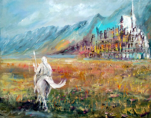 Gandalf Ride To Minas Tirith Wall Art - Gondor Canvas Print - GaleriFoton