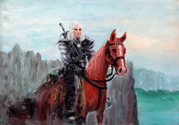 The Witcher 3 Poster, Geralt of Rivia Wall Decor, Canvas Pri