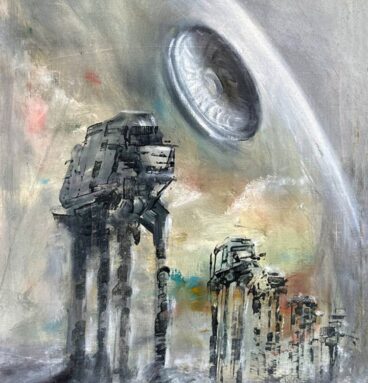 Original Star Wars AT-AT Walkers oil painting